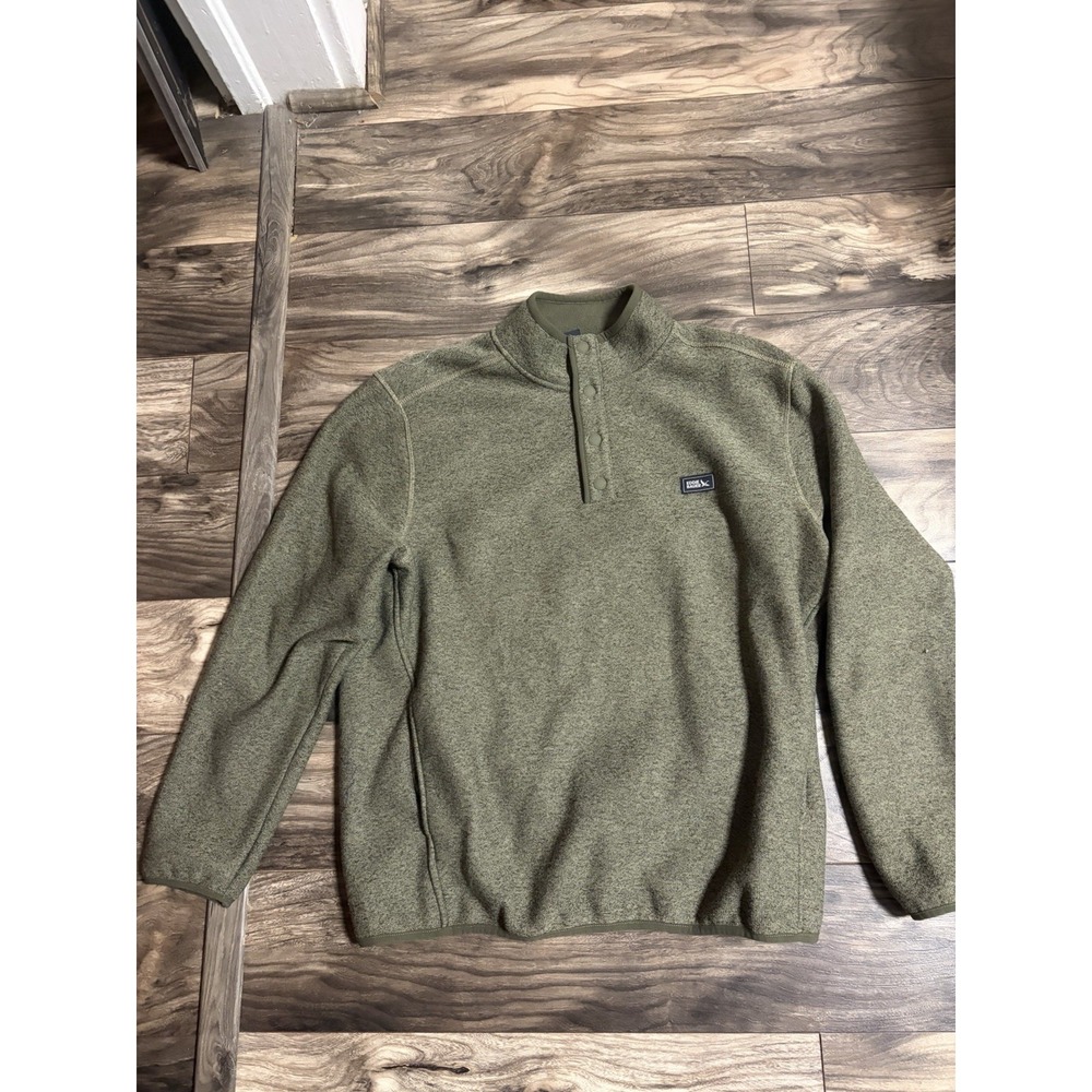 NWOT Eddie Bauer Radiator Fleece Mock Neck Snap Pullover Sweater Mens Size L 714